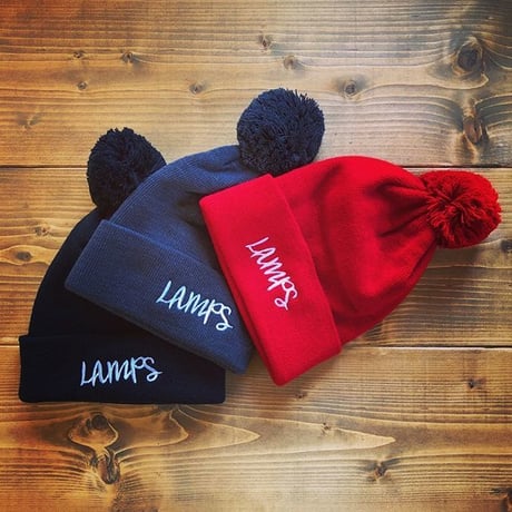 LAMPS ボンボンビーニー　チャコール