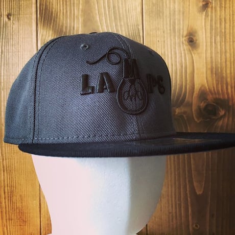 LAMPS スナップバック　チャコール×ブラック
