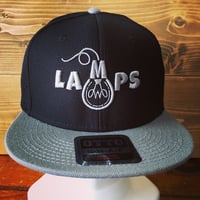 LAMPS スナップバック　ブラック×グレー
