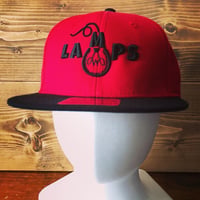 LAMPS スナップバック　レッド×ブラック