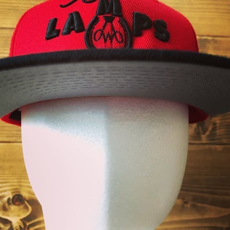 LAMPS スナップバック　レッド×ブラック