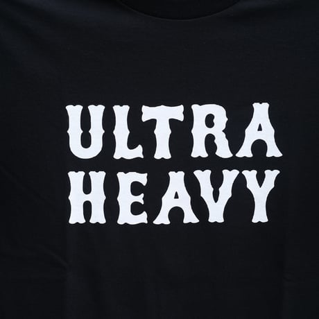 ULTRA HEAVY（ウルトラヘビー）"Classic Logo T-Shirts / Black×white print(L/XL)"
