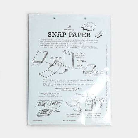 POSTALCO（ポスタルコ）"Snap Paper Refill 55sheets / スナップペーパーリフィル(A4)"