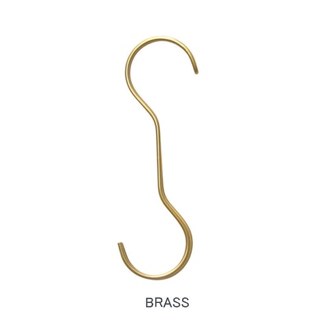 FORM×amabro"S字フック シングル L (BRASS,COPPER)"