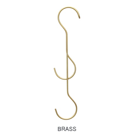FORM×amabro"S字フック ダブル L (BRASS,COPPER)"