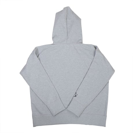ULTRA HEAVY（ウルトラヘビー）"UNHALF DRAWING ポリエステルスウェットフードパーカー GRAY/BLACK(M)"