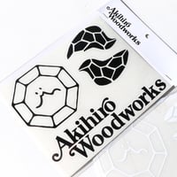 AkihiroWoodworks（アキヒロウッドワークス）"Sticker-SET(Black/White)"