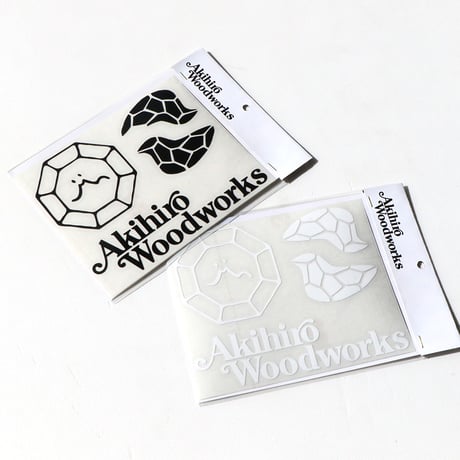 AkihiroWoodworks（アキヒロウッドワークス）"Sticker-SET(Black/White)"