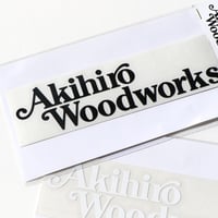 AkihiroWoodworks（アキヒロウッドワークス）"Sticker-AWW(Black/White)"