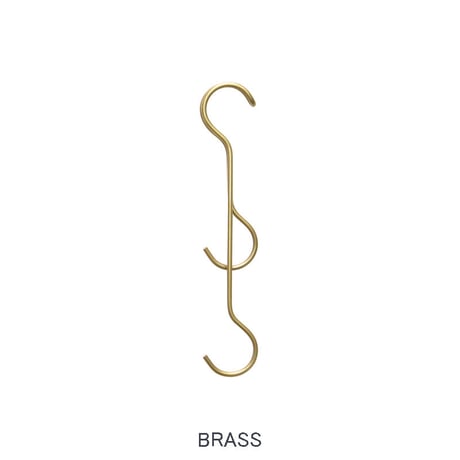 FORM×amabro"S字フック ダブル S (BRASS,COPPER)"