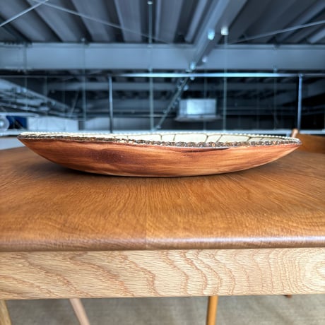 YANAGI POTTERY（柳窯）"インレイ/ 大皿（直径380mm）"