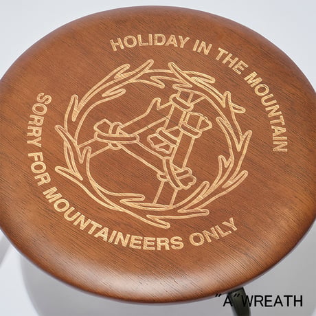 MOUNTAIN RESEARCH "Round Stool Low（"A"WREATH / KUMA WREATH）"