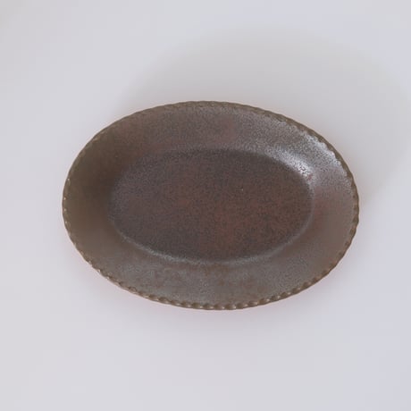 YANAGI POTTERY（柳窯）"無地（茶） / オーバル（小）（205×150mm）"