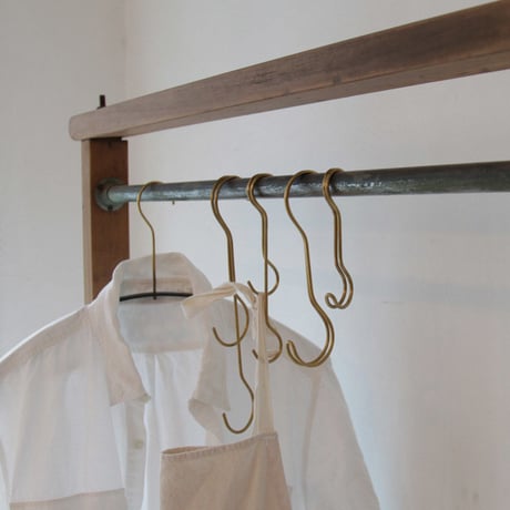 FORM×amabro"S字フック シングル S (BRASS,COPPER)"