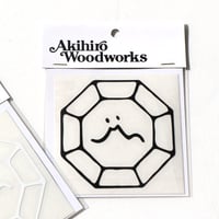 AkihiroWoodworks（アキヒロウッドワークス）"Sticker-Jin(Black/White)"
