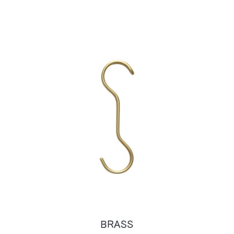 FORM×amabro"S字フック シングル S (BRASS,COPPER)"