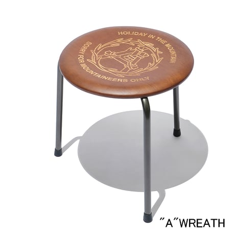 MOUNTAIN RESEARCH "Round Stool Low（"A"WREATH / KUMA WREATH）"