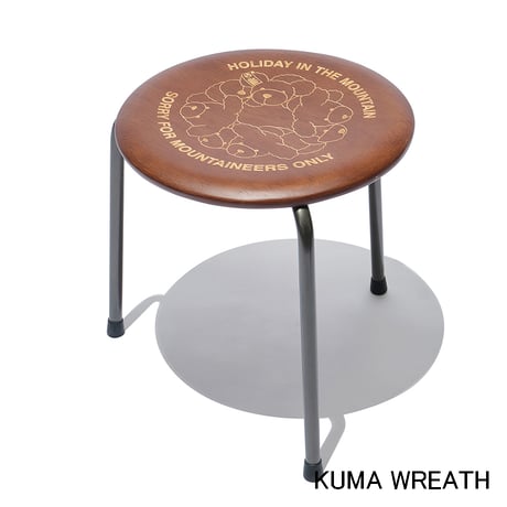 MOUNTAIN RESEARCH "Round Stool Low（"A"WREATH / KUMA WREATH）"