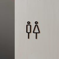 MOHEIM（モヘイム）"RESTROOM SIGN(BK,WH)"