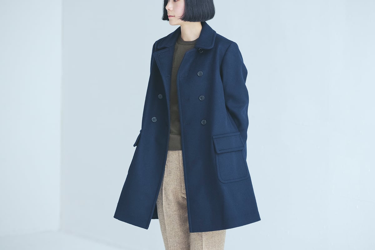 男子　ウール ネイビーコート サイズM fit=scale-down,w=1200