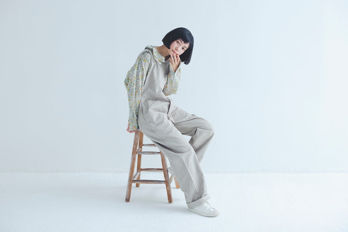-M-medium オーバーオール hilary ホワイト 美品/定価3.9万】ミディアム -M- medium *hilary オーバーオール