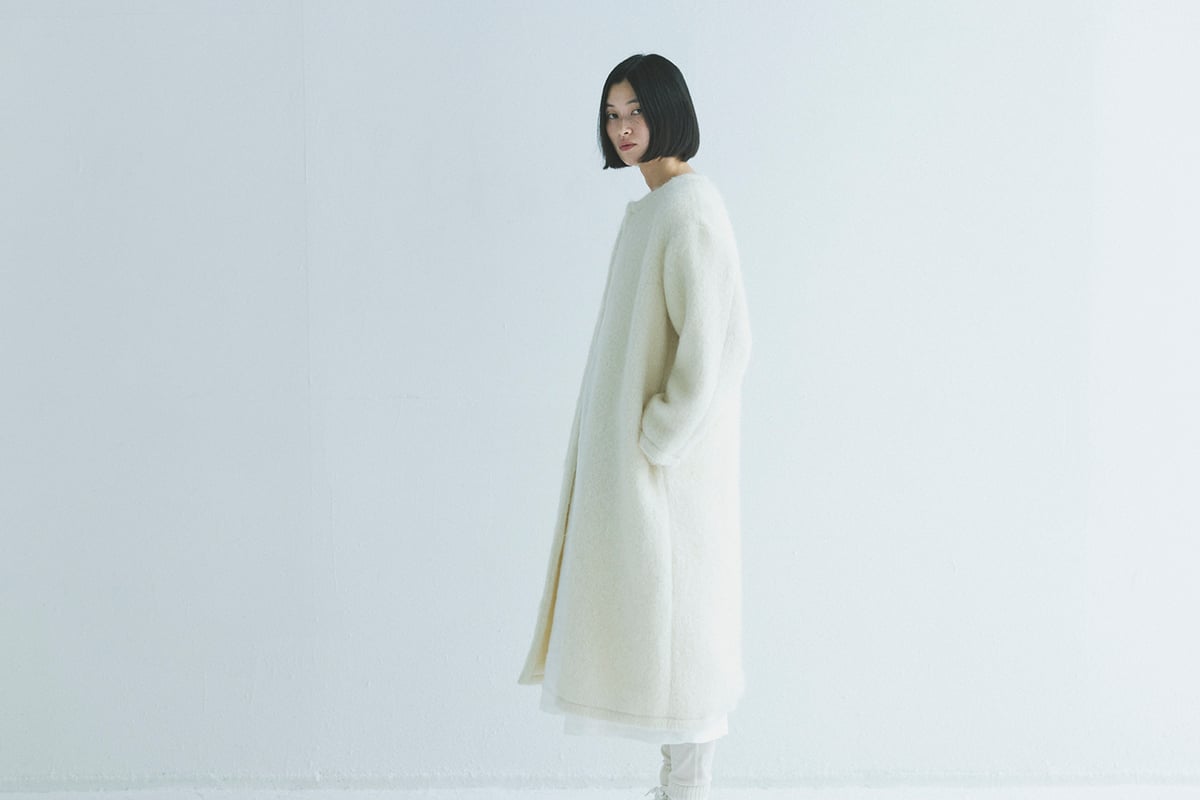 M-［medium］モヘアシャギーロングコート Holly / オフホワイト | days