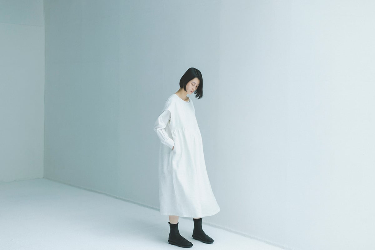 M-［medium］リネンネルワンピース Lotta / ホワイト | days