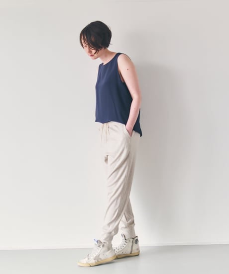 -M-［medium］シルクトップス Ellie / ネイビー