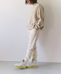 -M-［medium］ウールカシミヤハイネックセーター Ivy / ベージュ