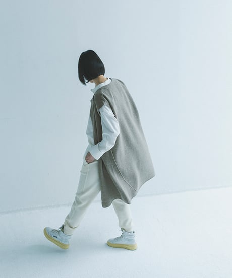 -M-［medium］圧縮ウールパンツ Ruth / オフホワイト
