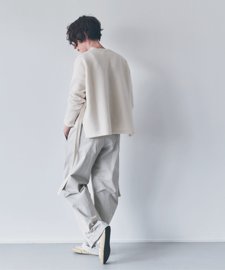 -M-［medium］カシミヤウールラップカーディガン Blanche / オフホワイト