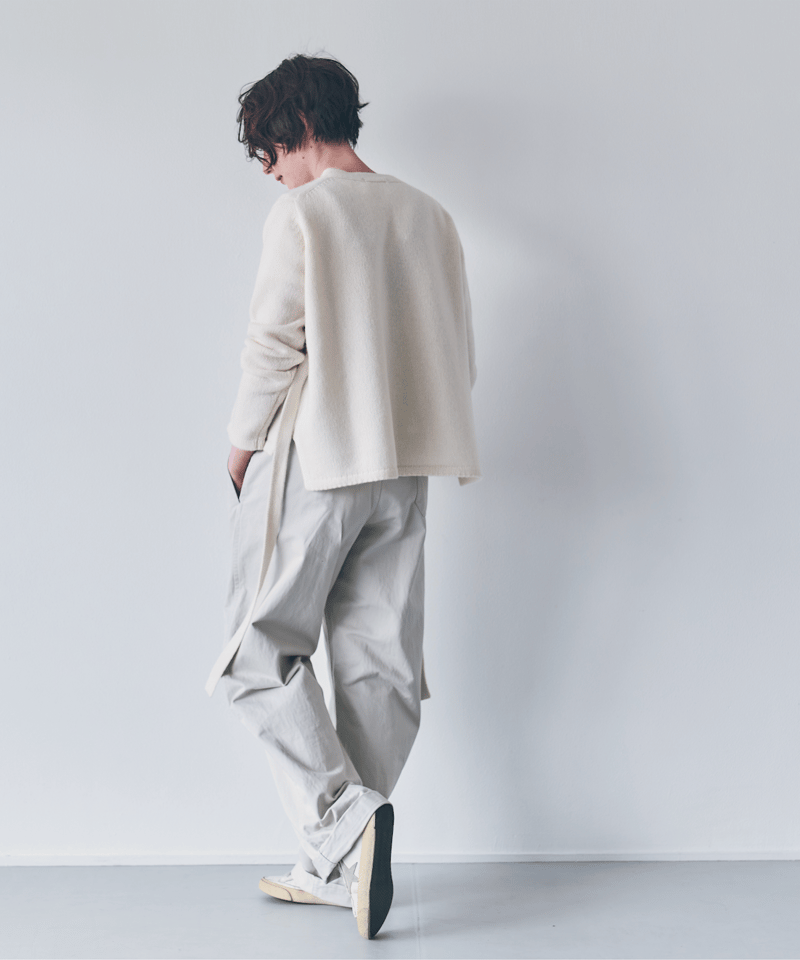 M-［medium］カシミヤウールラップカーディガン Blanche / オフ