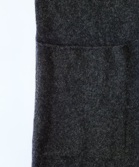 -M-［medium］ウールカシミヤロングジレ Vervain / チャコール