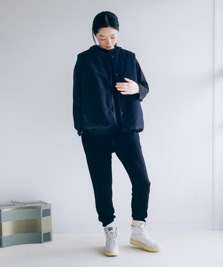 -M-［medium］ロングスリーブフーディ LSH / ネイビー