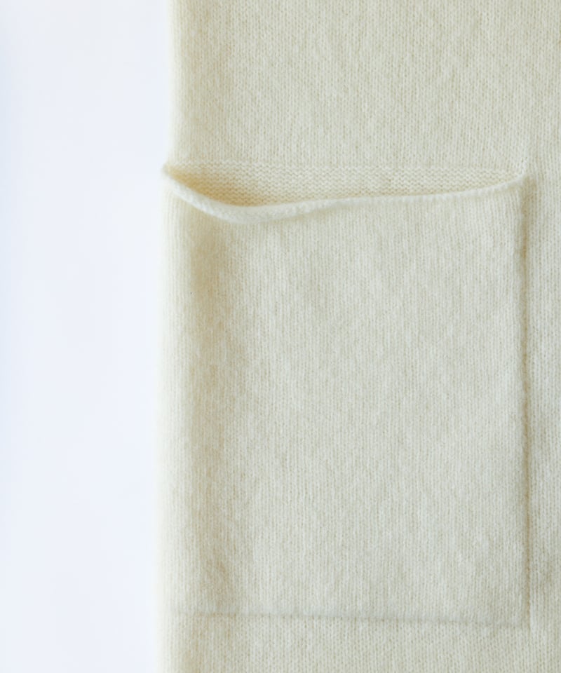 M-［medium］ウールカシミヤロングジレ Vervain / ホワイト | days