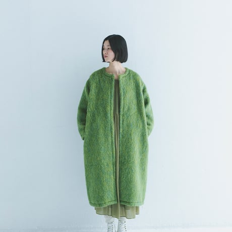 70'sビンテージ古着！モヘア ウール ポンチョ コート モスグリーン