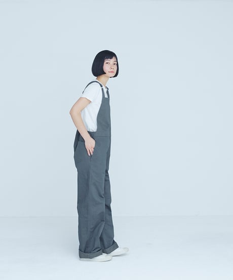 -M-［medium］オーバーオール Hilary2 / カーキグリーン