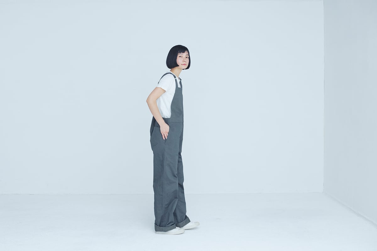 -M-medium オーバーオール hilary ホワイト 美品/定価3.9万】ミディアム -M- medium *hilary オーバーオール