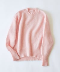 -M-［medium］モヘアクルーネックセーター lucile / ピンク