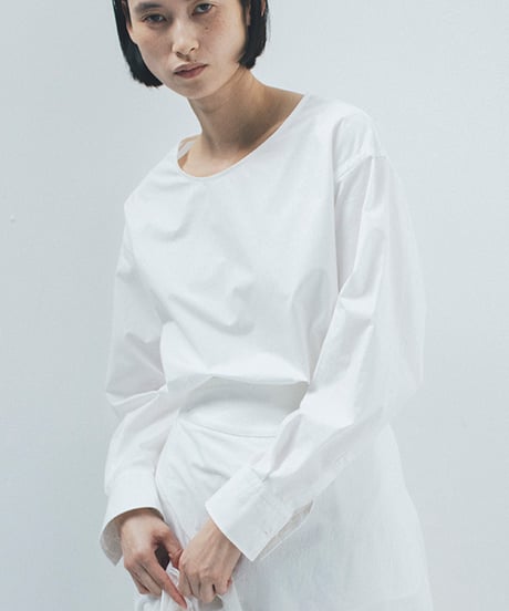 -M-［medium］クルーネックシャツ Jasmine / ホワイト