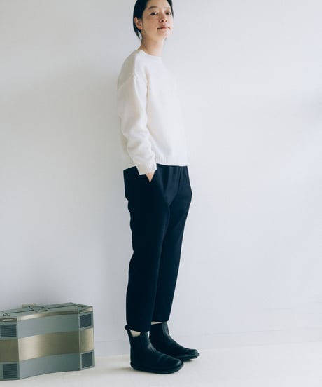 -M-［medium］ウールサージパンツ Comfy / ネイビー