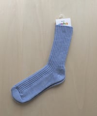 ［joha］ウールソックス / アイスブルー.m_60018