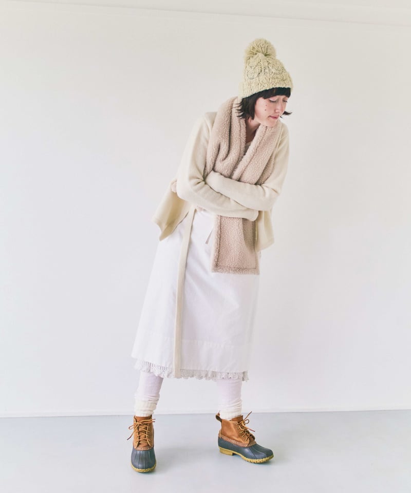 M- ［medium］ウールボアストール Matilda / ライトベージュ | days