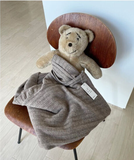 Salang ベアウールケープ ブラウン　Mサイズ デートコーデ ファッション Salang ベアウールケープ ブラウン M