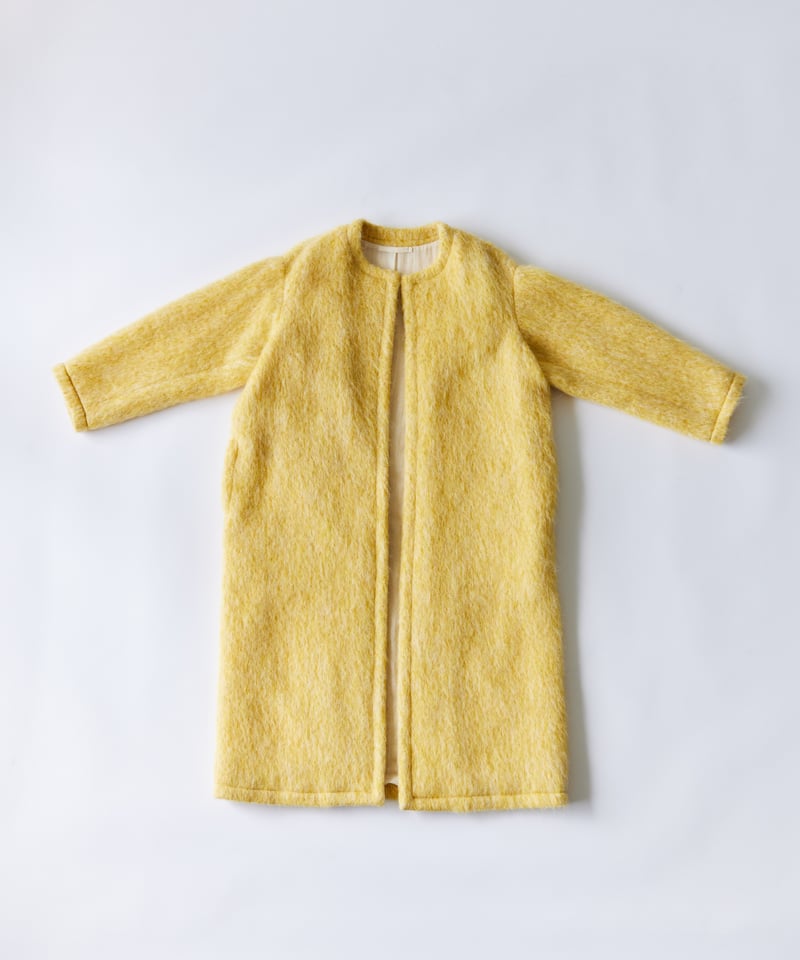 M-［medium］モヘアシャギーロングコート Holly / イエロー | days