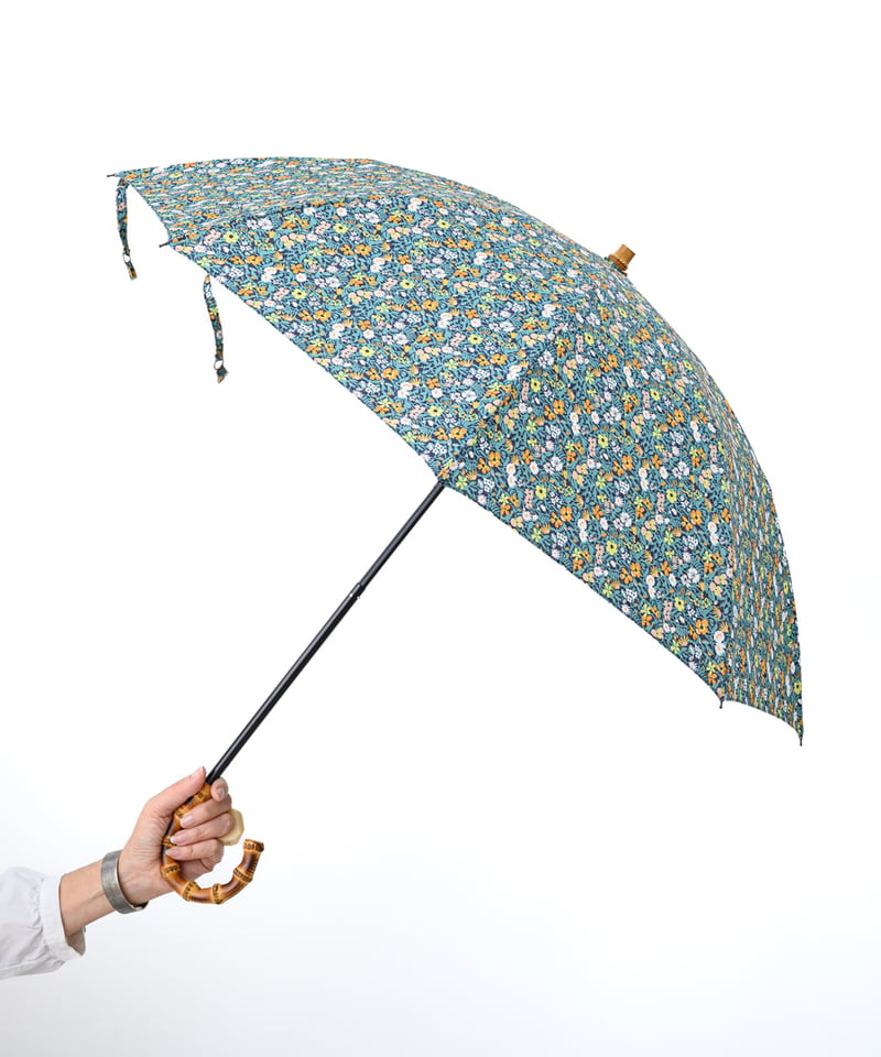 花柄折りたたみ傘 竹製ハンドル　リバティ 楽天市場】LIBERTYリバティプリントを使った晴雨兼用折り畳み傘