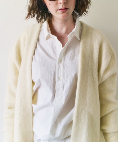 -M-［medium］モヘアロングカーディガン Amber / オフホワイト