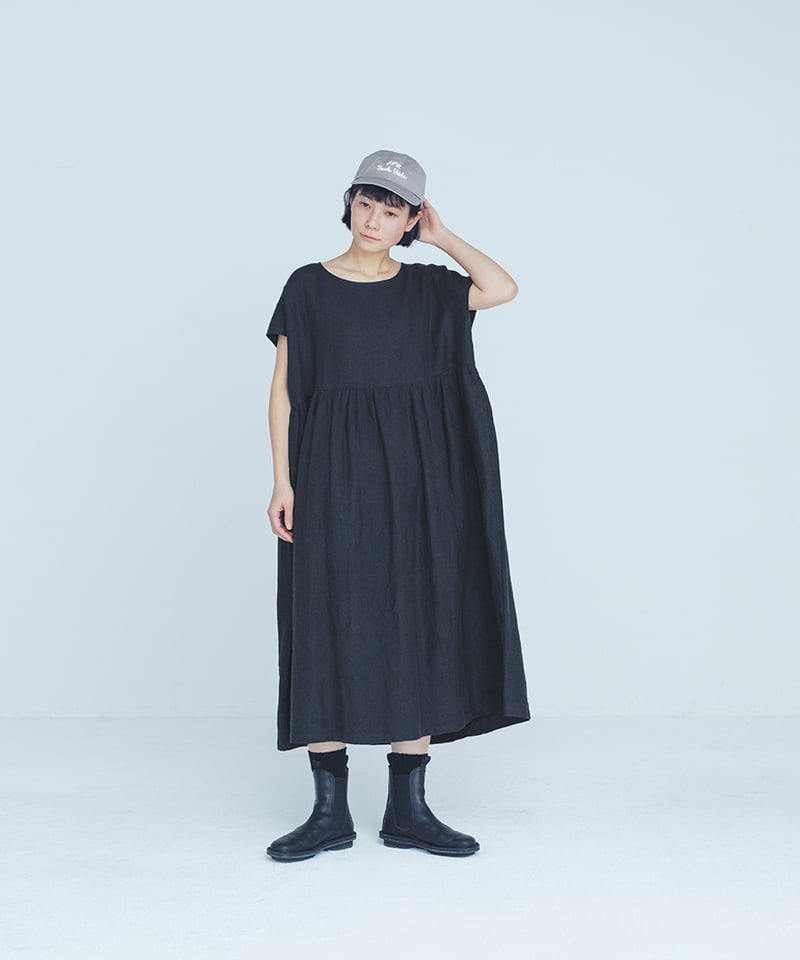 M-［medium］リネンネルワンピース Lotta / ブラック | days