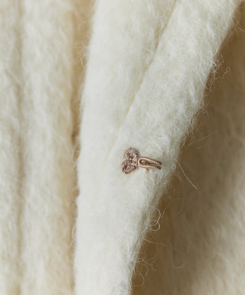 M-［medium］モヘアシャギーロングコート Holly / オフホワイト | days