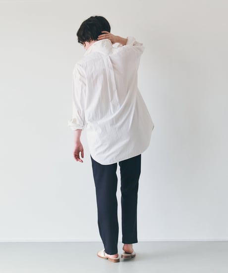 -M-［medium］ウールギャバジンパンツ Ella  / ネイビー